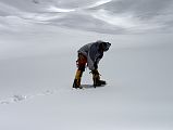 18 Climbing Sherpa Lal Singh Tamang Checks For Crevasses Before Setting Up Lhakpa Ri Camp I 6500m